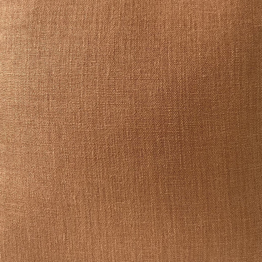 just cushions linen look cushion fabric sample luxurious and hardwearing linen look fabric orange rust handmade in the uk
