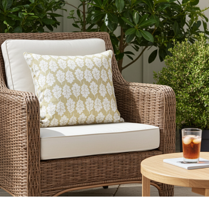 Oak Leaf Cushion - Ochre