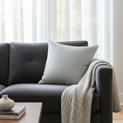 Linen Look Cushion - Grey