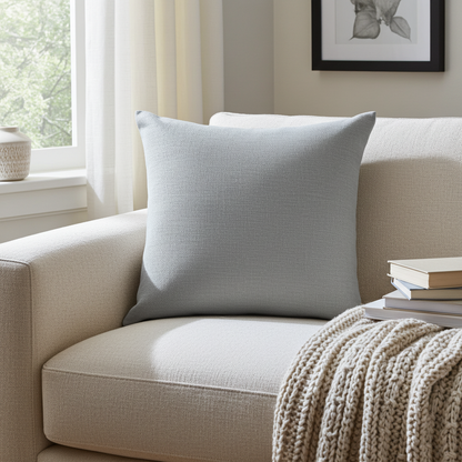 Linen Look Cushion - Alloy