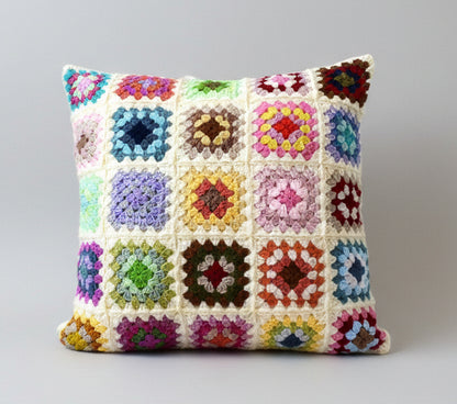Crochet Granny Squares Cushion