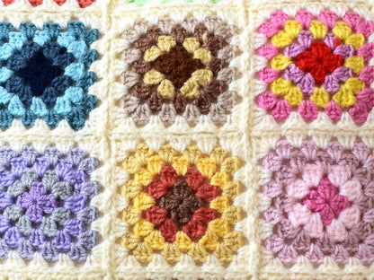 Crochet Granny Squares Cushion