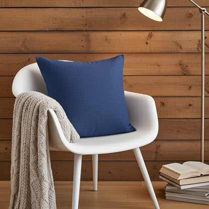 Linen Look Cushion - Denim