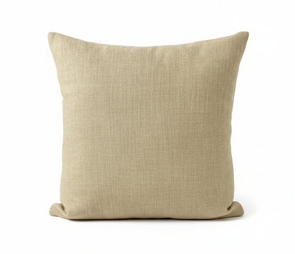 just cushion linen look cushion plain cushion in quality fabric handmade in the uk yellow dark cream beige 18" 20" 22" square 