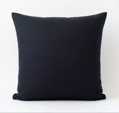 Linen Look Cushion - Black