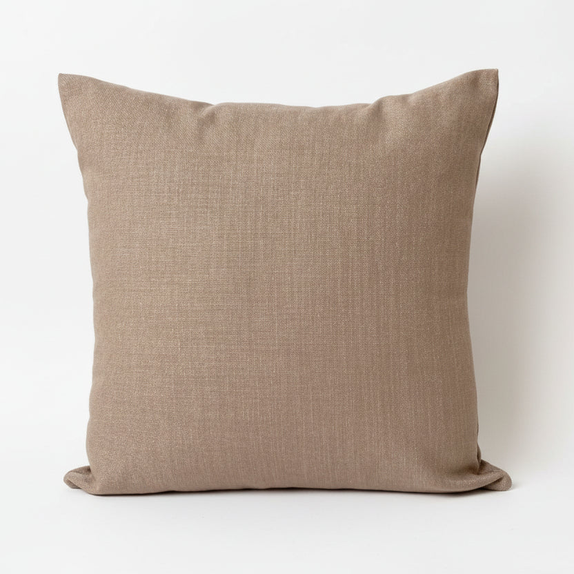 just cushion linen look cushion plain cushion in quality fabric handmade in the uk brown orangey brown 18" 20" 22" square
