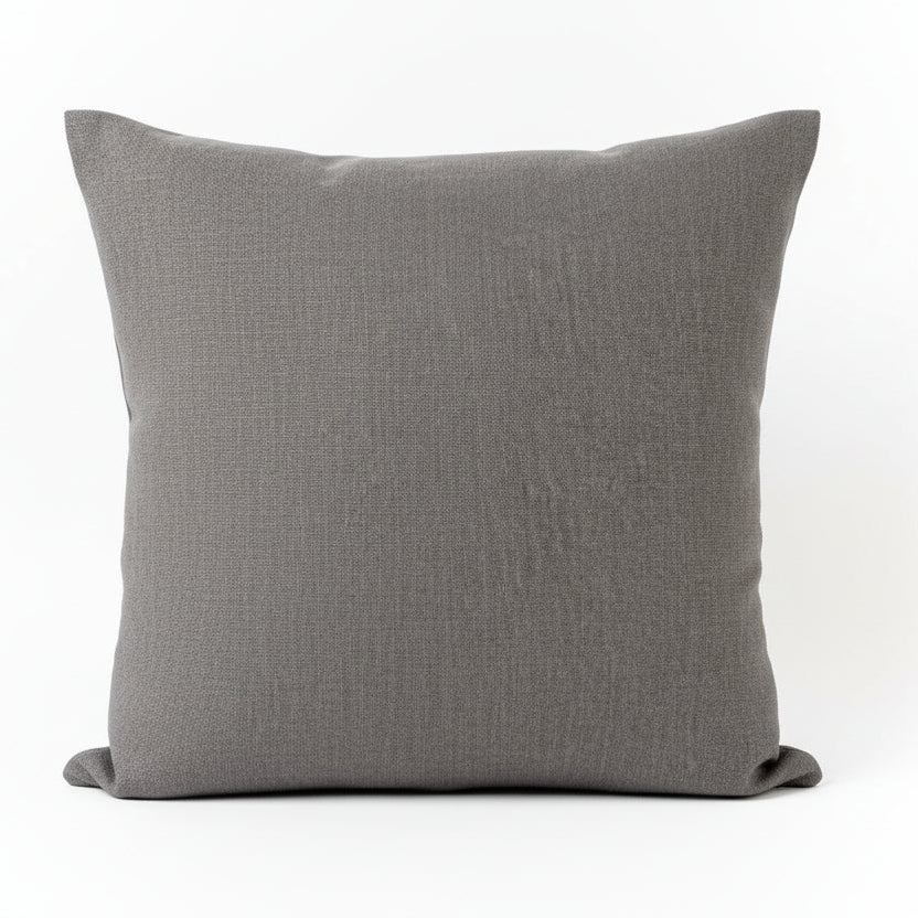 just cushion linen look cushion plain cushion in quality fabric handmade in the uk dark mid grey 18" 20" 22" square