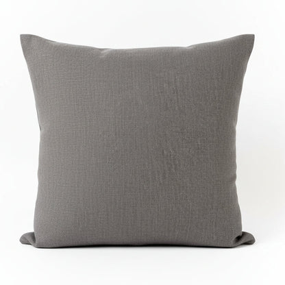 just cushion linen look cushion plain cushion in quality fabric handmade in the uk dark mid grey 18" 20" 22" square