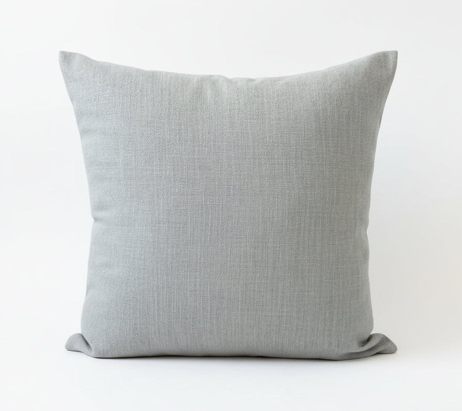 just cushion linen look cushion plain cushion in quality fabric handmade in the uk pale grey light silver 18" 20" 22" square