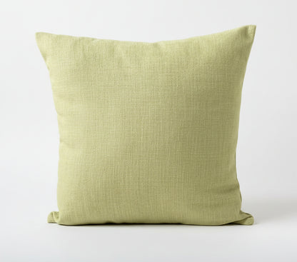 just cushion linen look cushion plain cushion in quality fabric handmade in the uk light green  18" 20" 22" square cushion