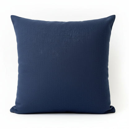 just cushion linen look cushion plain cushion in quality fabric handmade in the uk navy blue 18" 20" 22" square