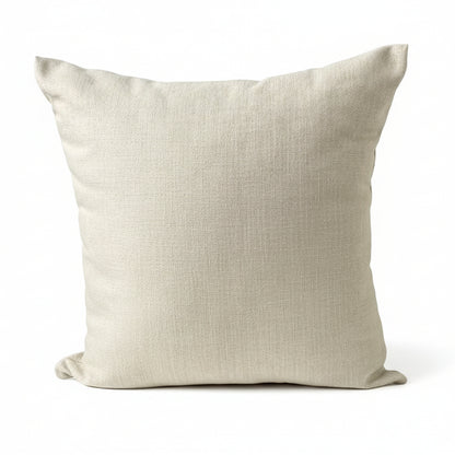 just cushion linen look cushion plain cushion in quality fabric handmade in the uk off white cream beige  18" 20" 22" square
