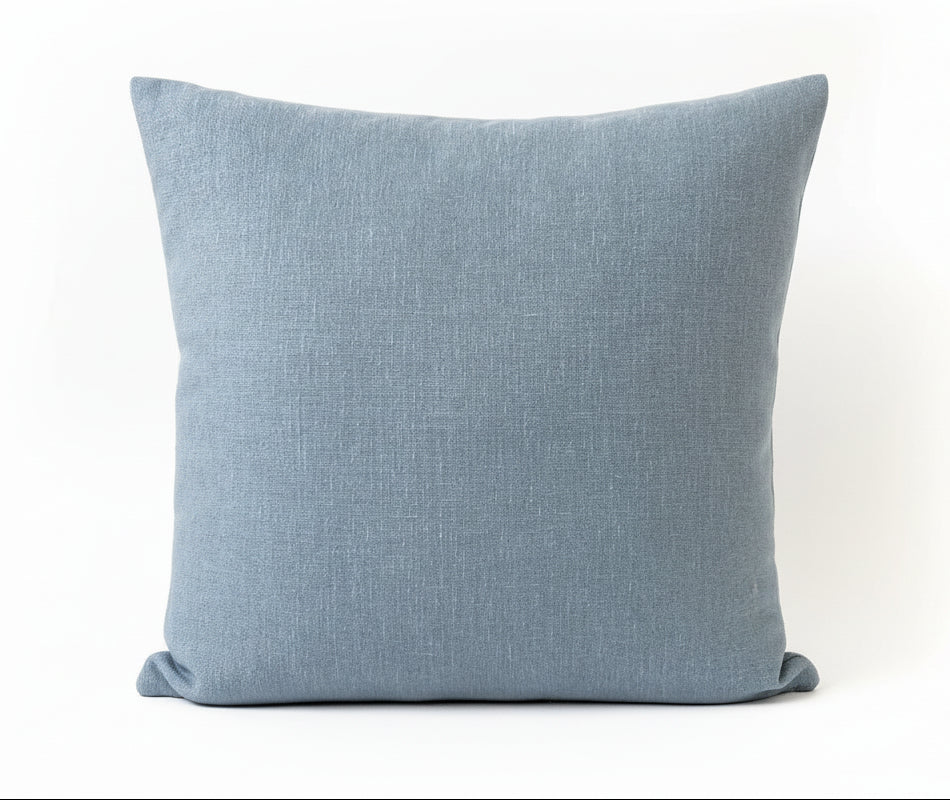 just cushion linen look cushion plain cushion in quality fabric handmade in the uk blue green  18" 20" 22" square