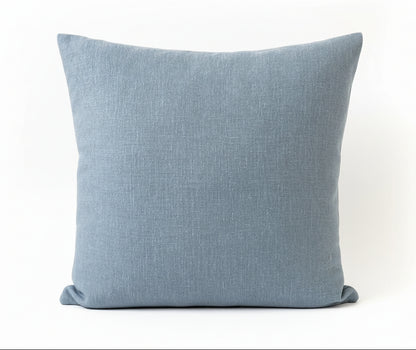 just cushion linen look cushion plain cushion in quality fabric handmade in the uk blue green  18" 20" 22" square
