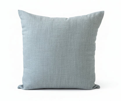 just cushion linen look cushion plain cushion in quality fabric handmade in the uk light pale blue 18" 20" 22" square