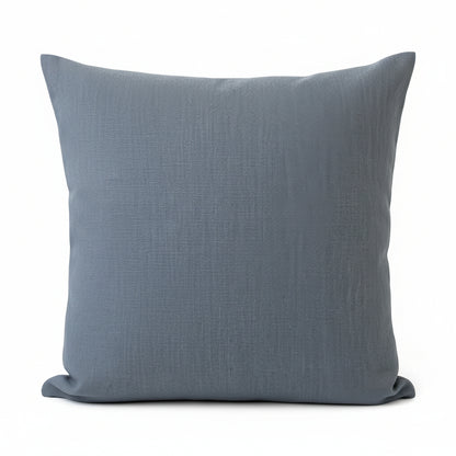 just cushion linen look cushion plain cushion in quality fabric handmade in the uk grey blue 18" 20" 22" square