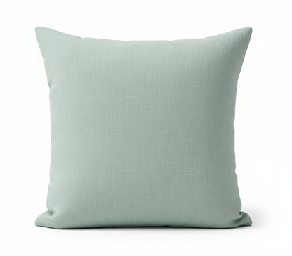 just cushion linen look cushion plain cushion in quality fabric handmade in the uk green blue aqua 18" 20" 22" square