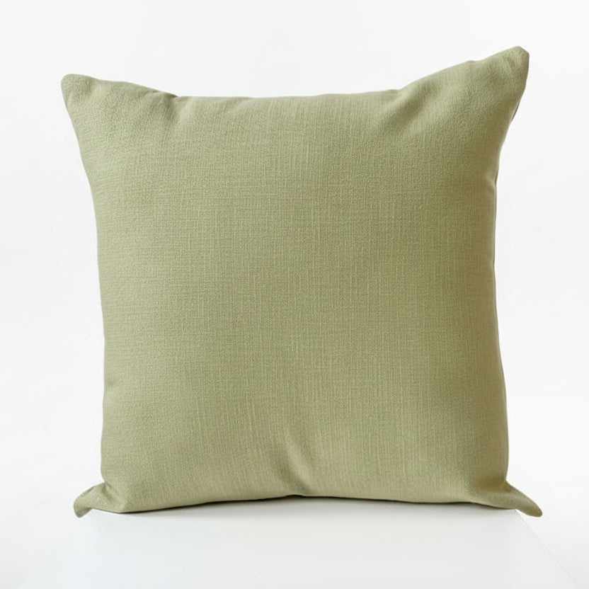 just cushion linen look cushion plain cushion in quality fabric handmade in the uk green yellow 18" 20" 22" square