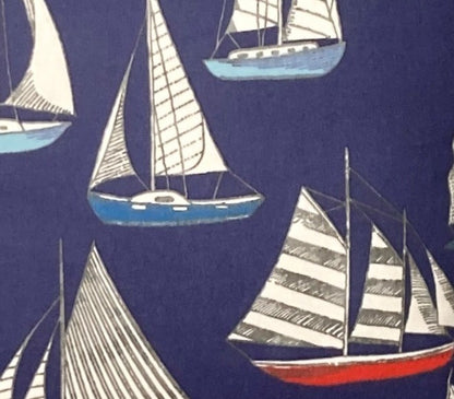 Just cushions Pattern of sailboats on a blue background