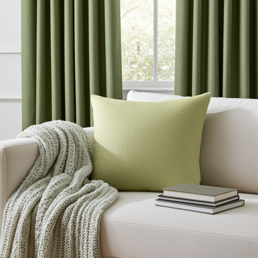 Linen Look Cushion - Kiwi