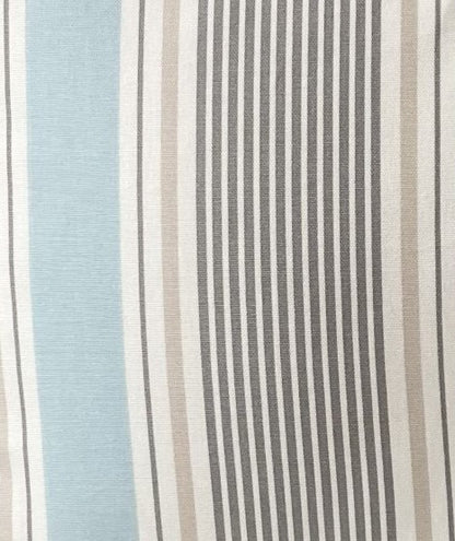 just cushions close up of fabric sample sail stripe cushion