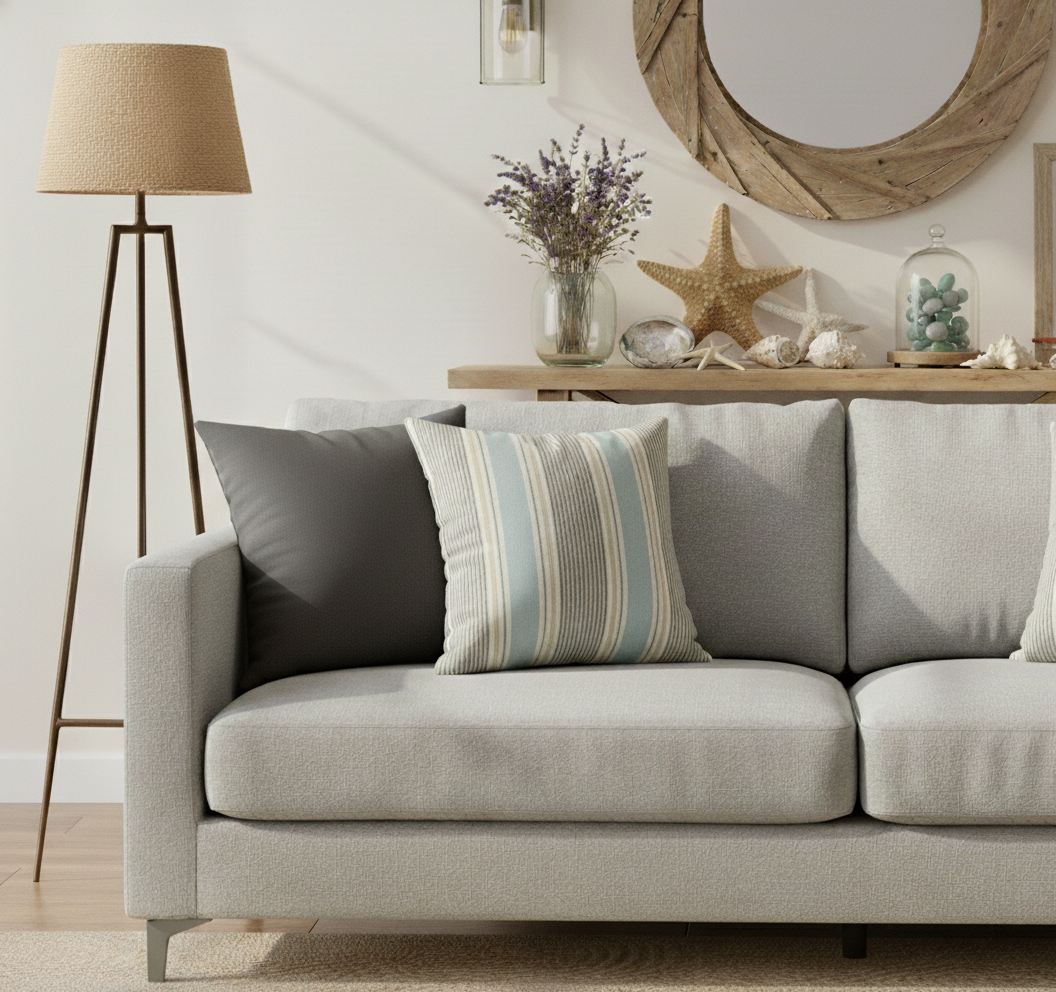 Sail Stripe Cushion - Mineral
