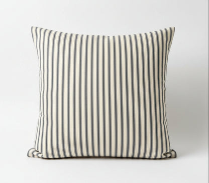 just cushions soft touch ticking dark grey square cushion
