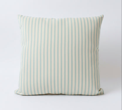 just cushions soft ticking striped square cushion duck egg blue sustainable cotton