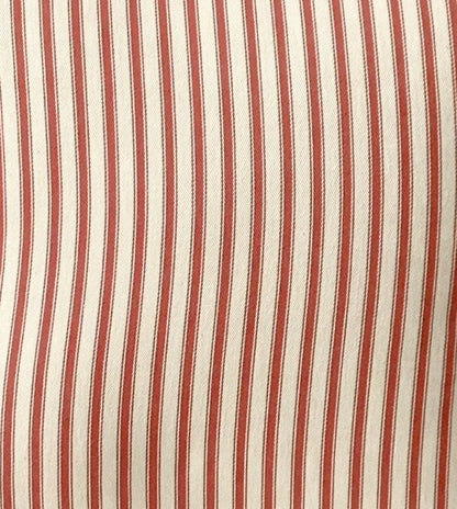 just cushions terracotta ticking cushion fabric sample close up