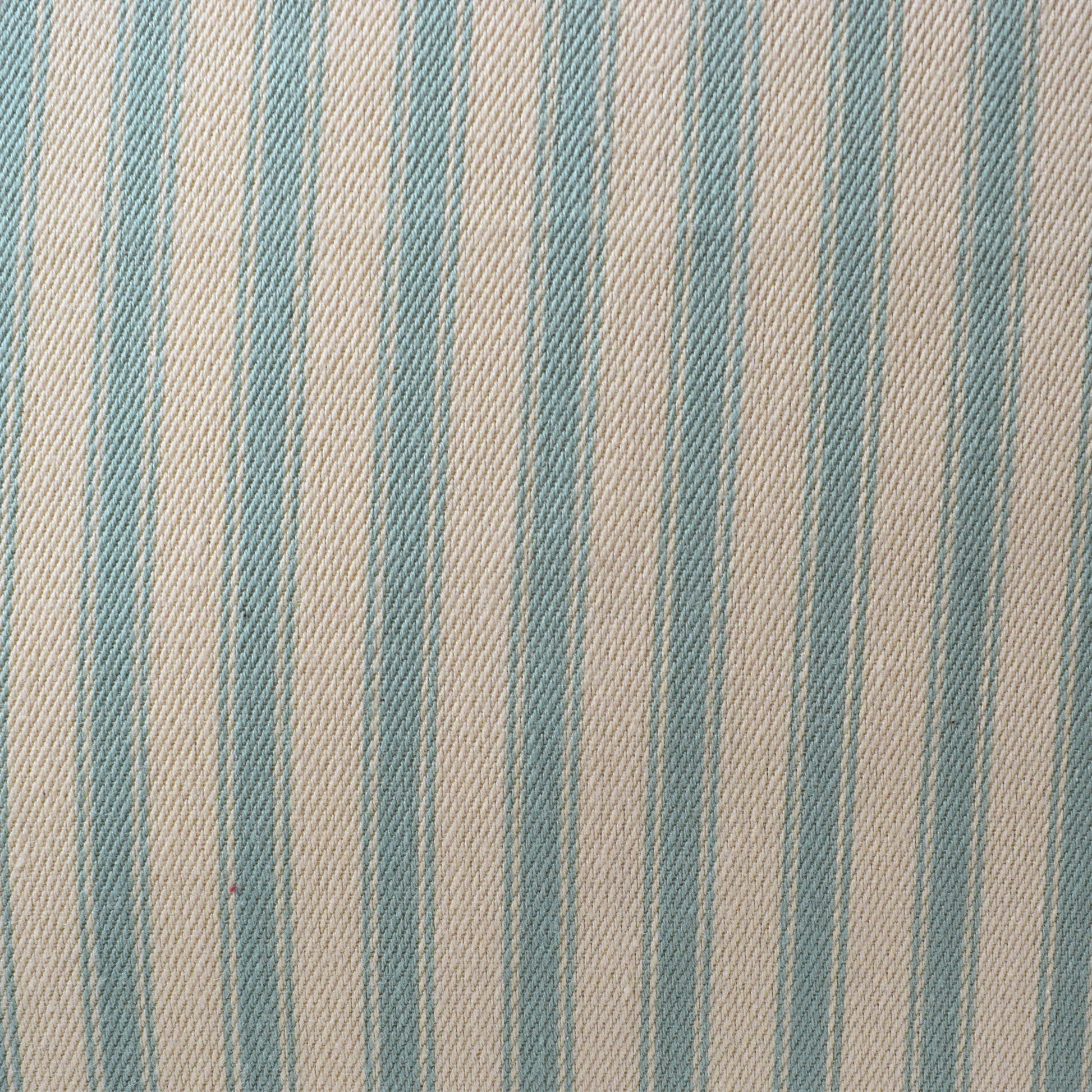 just cushions soft ticking striped cushion duck egg blue sustainable cotton handmade cushion made in the uk fabric sample