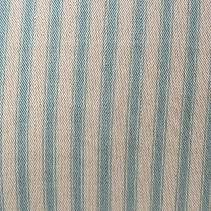 just cushions soft ticking striped cushion duck egg blue sustainable cotton handmade cushion made in the uk fabric sample
