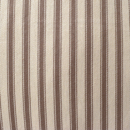 just cushions soft ticking striped cushion cream beige brown sustainable cotton handmade cushion made in the uk fabric sample