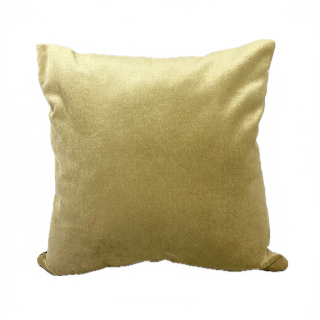 just cushions tapestry cushion plush velevt ochre yellow backing fabric handmade in the uk