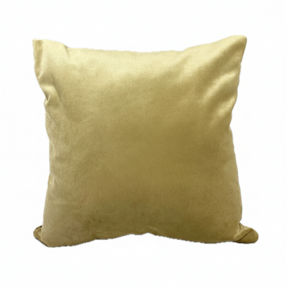 just cushions tapestry cushion plush velevt ochre yellow backing fabric handmade in the uk
